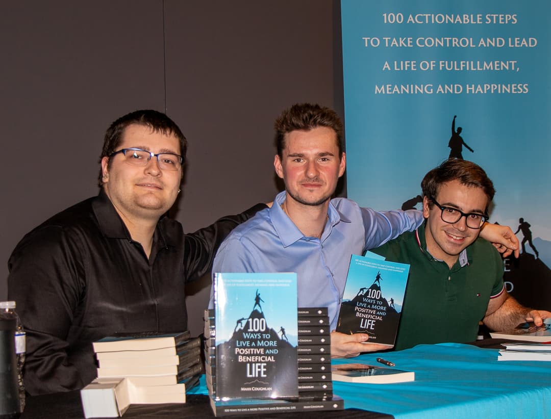 Group photo with book